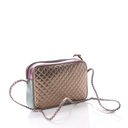 Gucci Laminated Nappa Trapuntata Small Zumi Shoulder Bag Rosa Lago Rame 2 of 9