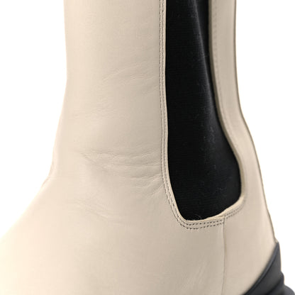 Bottega Veneta Calfskin The Tire Chelsea Boots 39 Sea Salt Black 8 of 14
