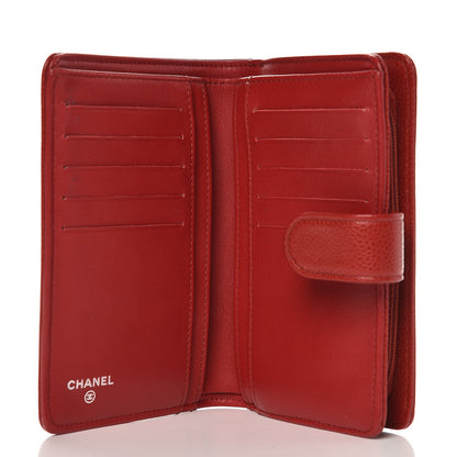 Chanel Caviar Timeless CC L-Zip Pocket Wallet Red 5 of 10