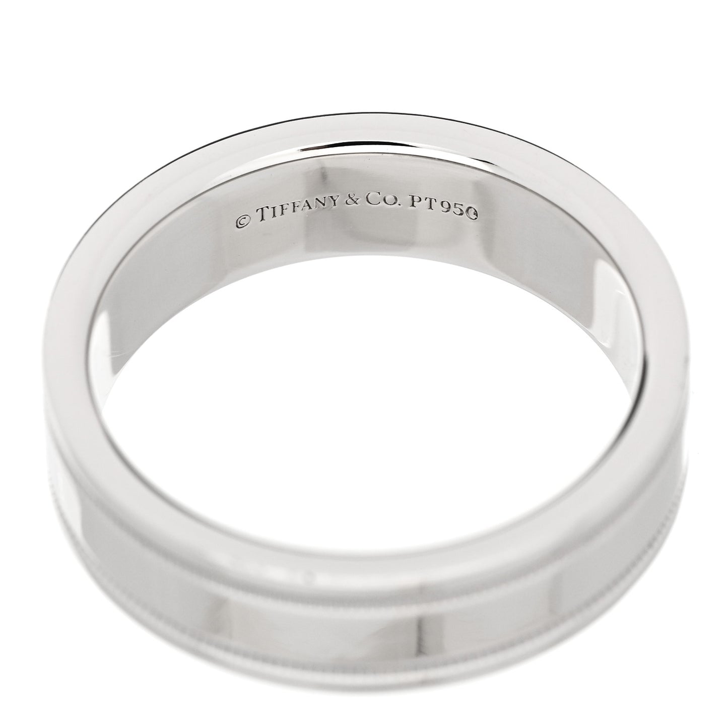 Platinum 6mm Together Double Milgrain Band Ring 59 8.75