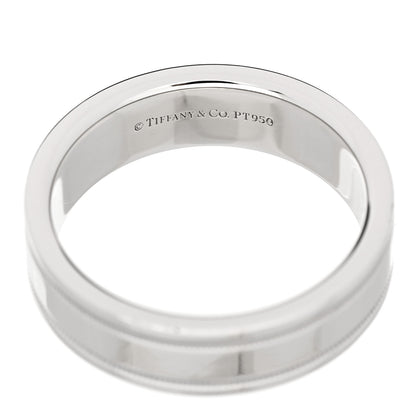 Tiffany Platinum 6mm Together Double Milgrain Band Ring 59 8.75 4 of 4
