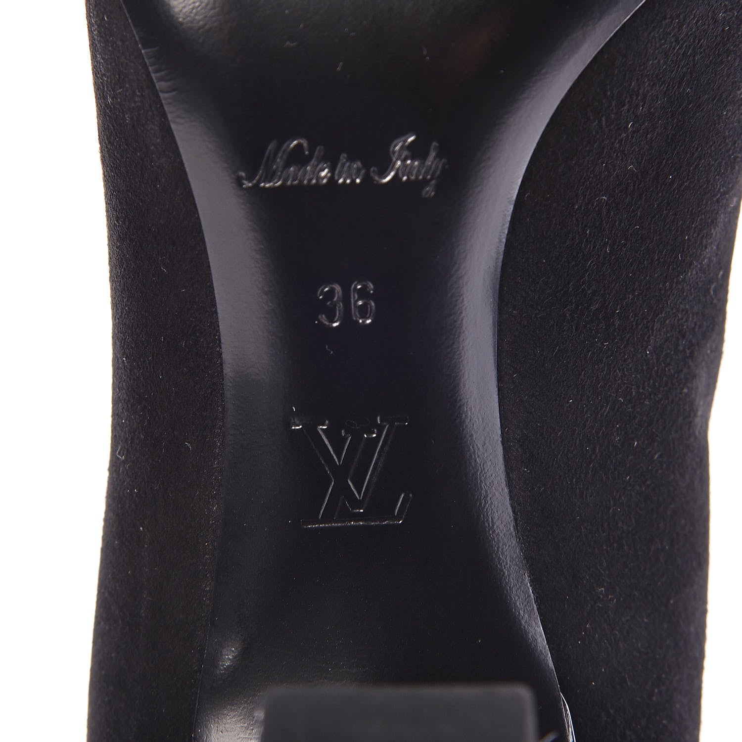 Louis Vuitton Suede Monogram Uniformes Cap Toe Chelsea 75mm Ankle Boots 36 Black 7 of 9