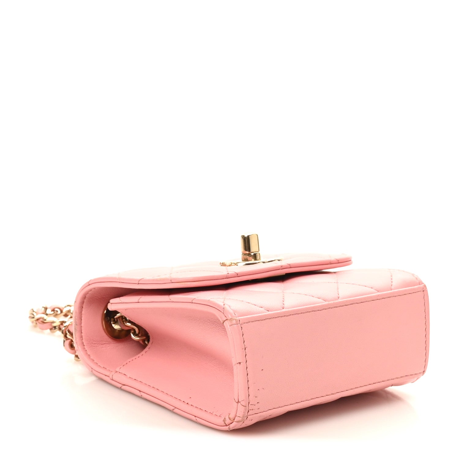 Chanel Lambskin Quilted Mini Trendy CC Clutch With Chain Pink 4 of 10