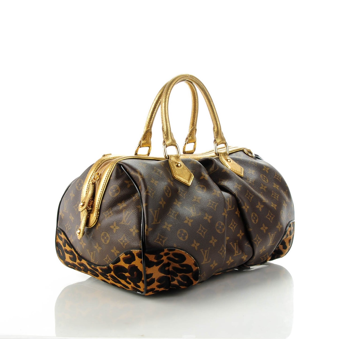 Monogram Leopard Stephen Bag