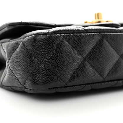 Chanel Caviar Quilted Mini Sweetheart Rectangular Flap Black 9 of 12