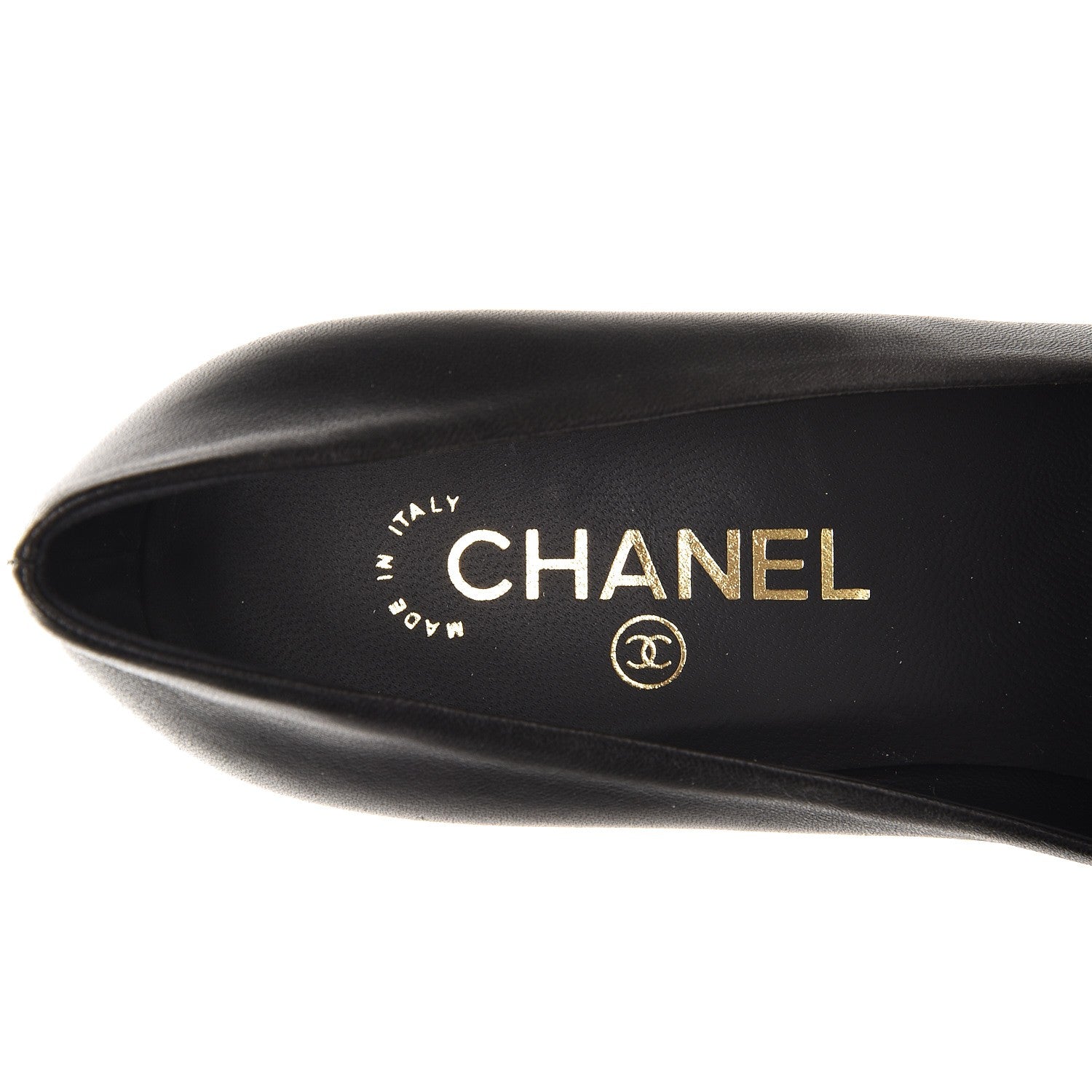 Chanel Lambskin Grosgrain Cap Toe Pearl Pumps 36 Black 6 of 9