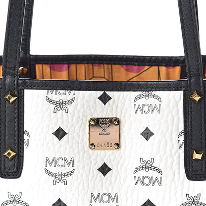 MCM Visetos Medium Project Reversible Shopper Tote White 13 of 20