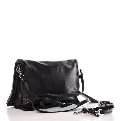 Prada Glace Calf Etiquette Flap Black Astrale 3 of 11