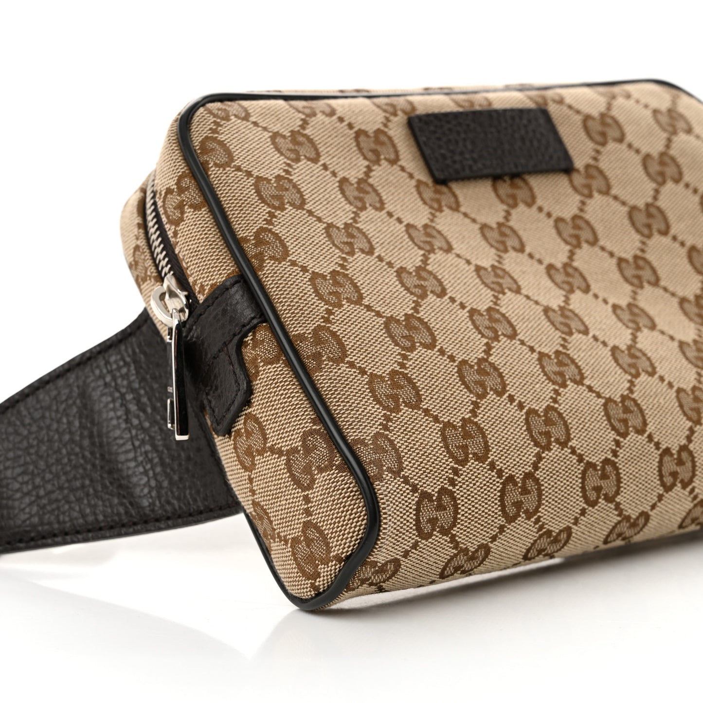 Monogram Dollar Calfskin Belt Bag Beige Ebony Testa di Moro Marrone Scuro