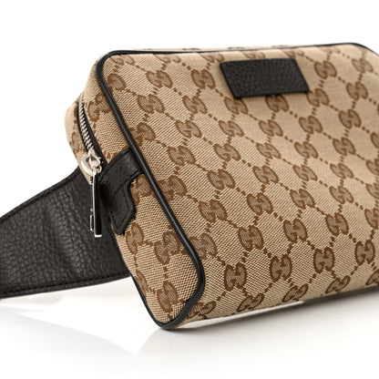 Gucci Monogram Dollar Calfskin Belt Bag Beige Ebony Testa di Moro Marrone Scuro 9 of 11