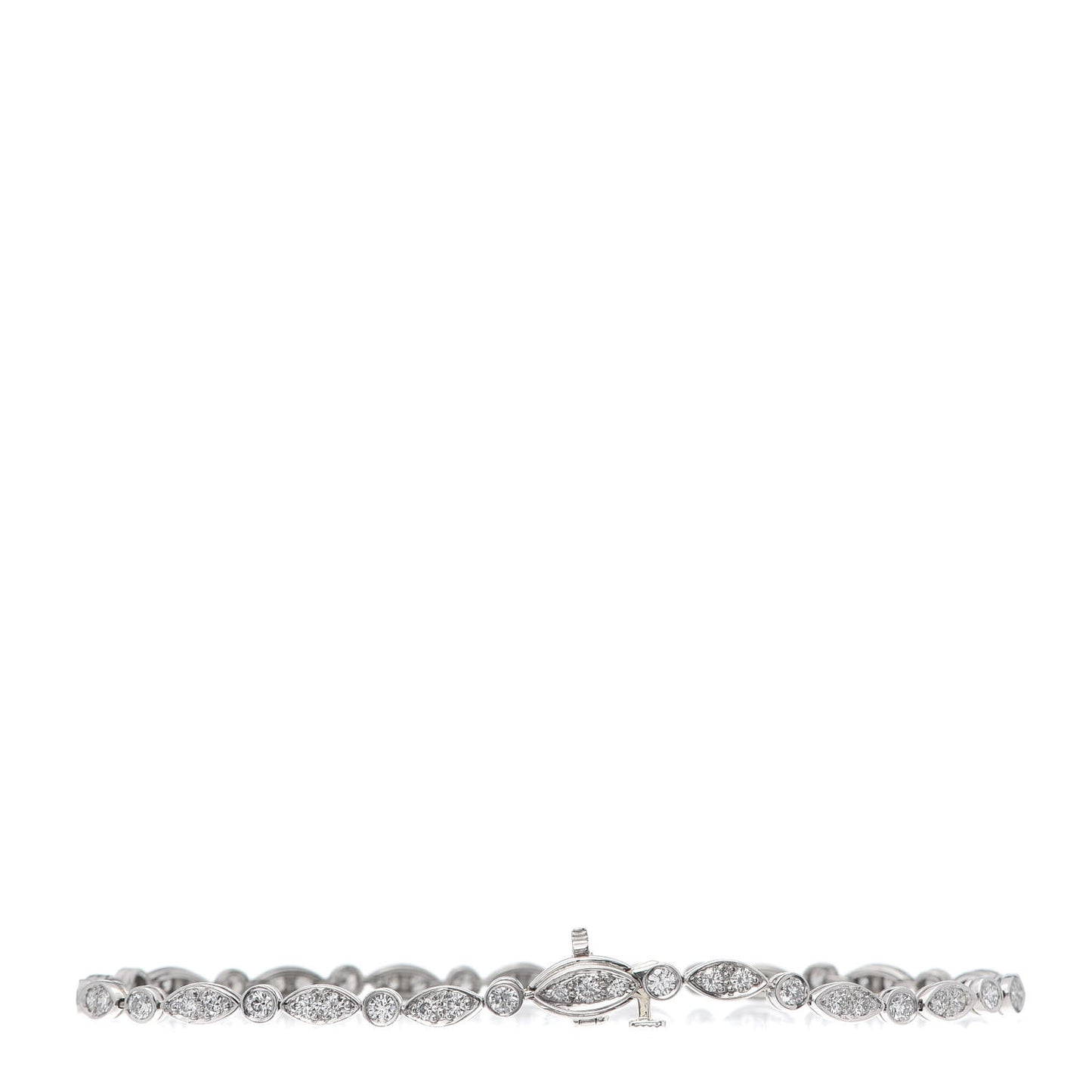 Platinum Diamond Jazz Tennis Bracelet