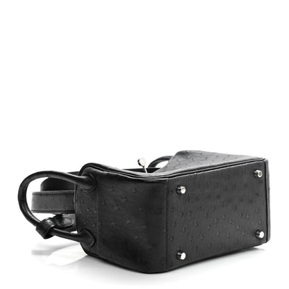 Hermes Ostrich Mini Lindy 20 Black 4 of 10