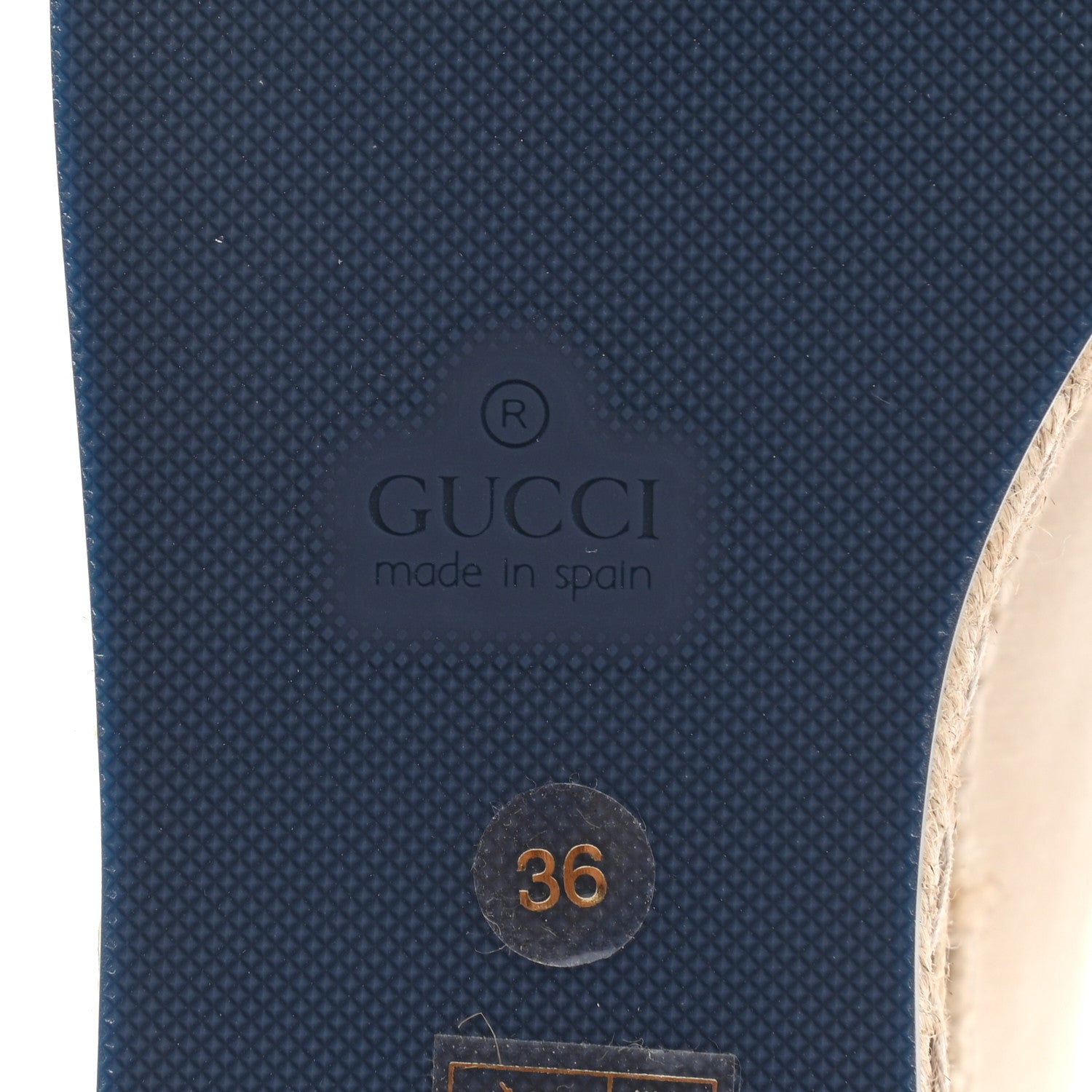 Gucci Canvas Logo Lace-Up Platform Espadrilles 36 Greggio Grege 7 of 9