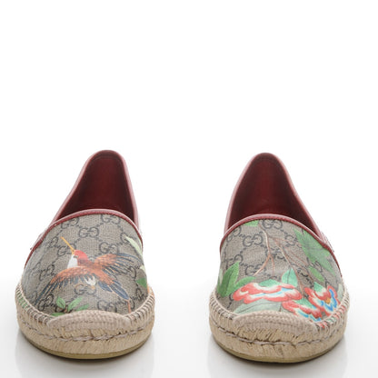 Gucci GG Supreme Monogram Tian Womens Espadrilles 40 Beige Multicolor Red 4 of 8