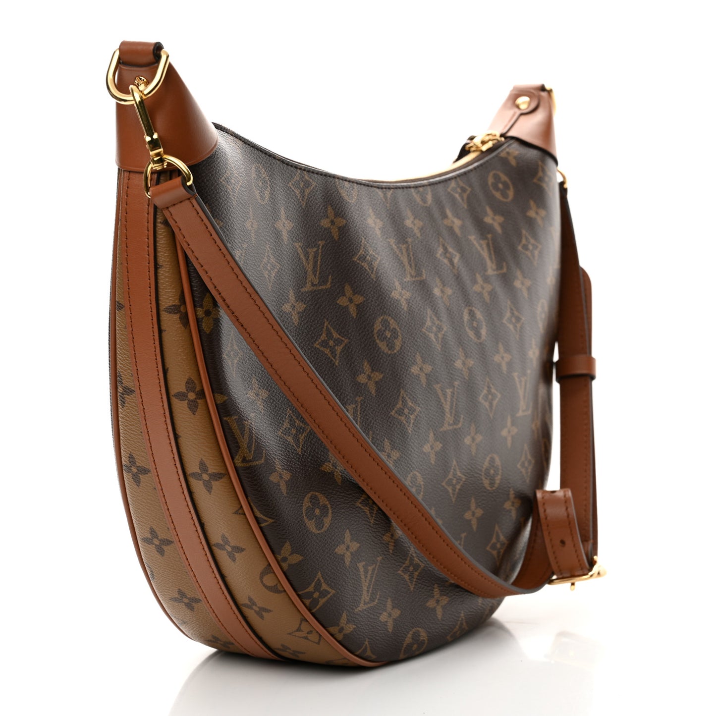 Reverse Monogram Loop Hobo