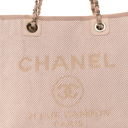 Chanel Mixed Fibers Calfskin Small Deauville Tote Beige 8 of 13