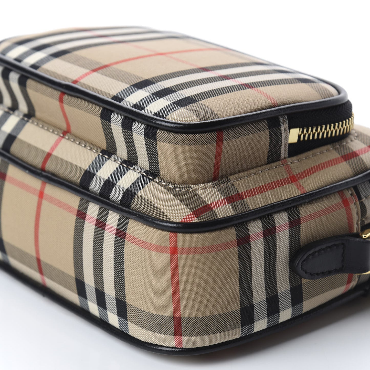 Calfskin Vintage Check Camera Bag Archive Beige