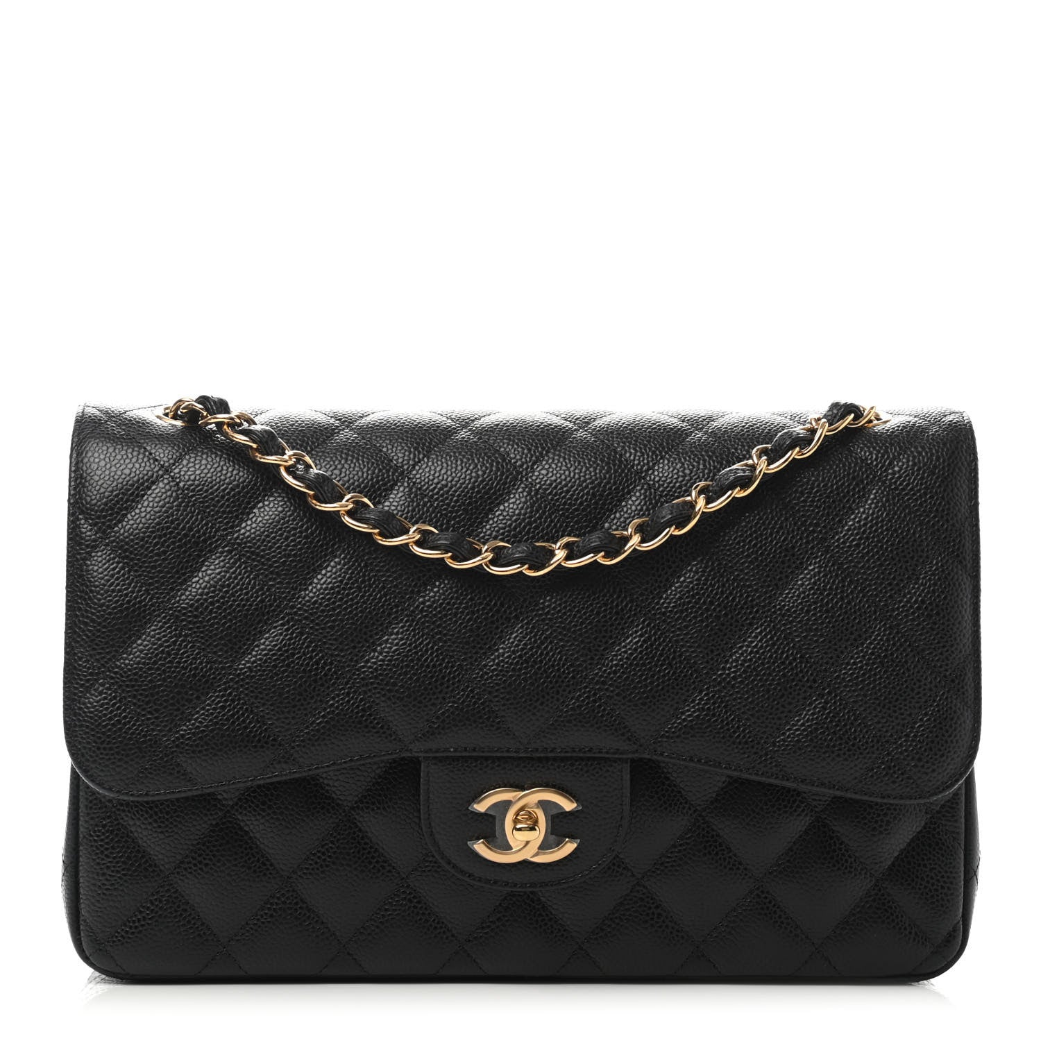 Chanel Caviar Quilted Jumbo Double Flap Black 1 of 4