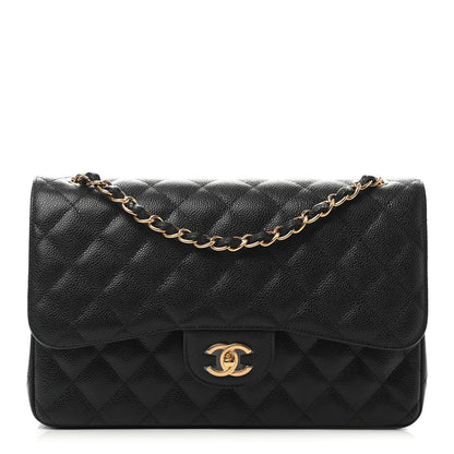 Chanel Caviar Quilted Jumbo Double Flap Black 1 of 4
