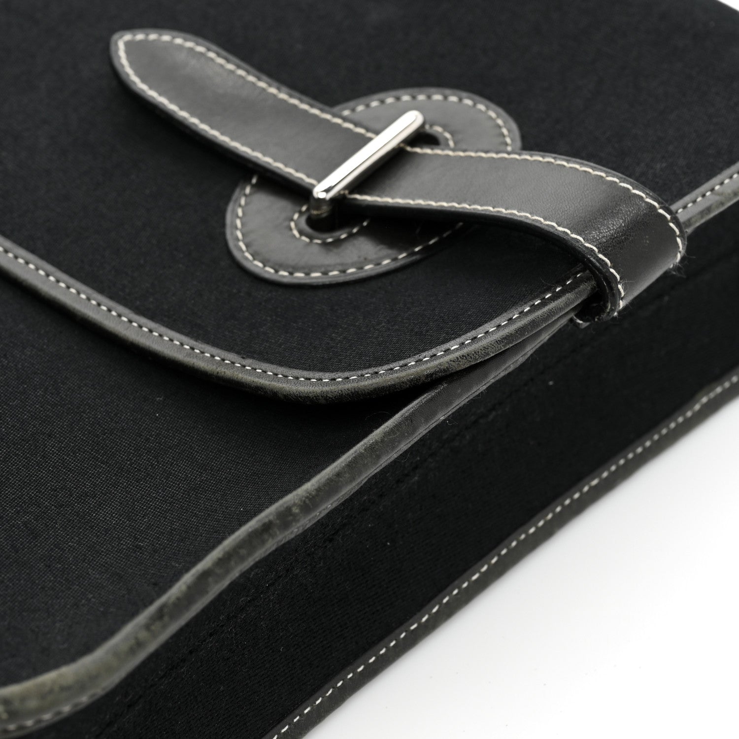 Hermes Toile Officier Buenaventura Briefcase Black 21 of 23