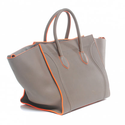 Celine Smooth Calfskin Large Phantom Luggage Grey Orange 4 of 9