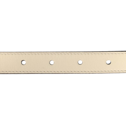 Gucci Calfskin Pearl Double G 20mm Belt 80 32 Ivory 4 of 5