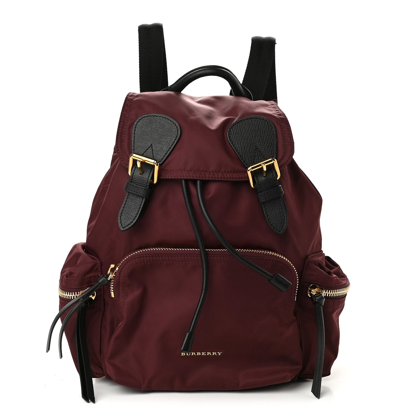 Nylon Small Rucksack Backpack Burgundy Red