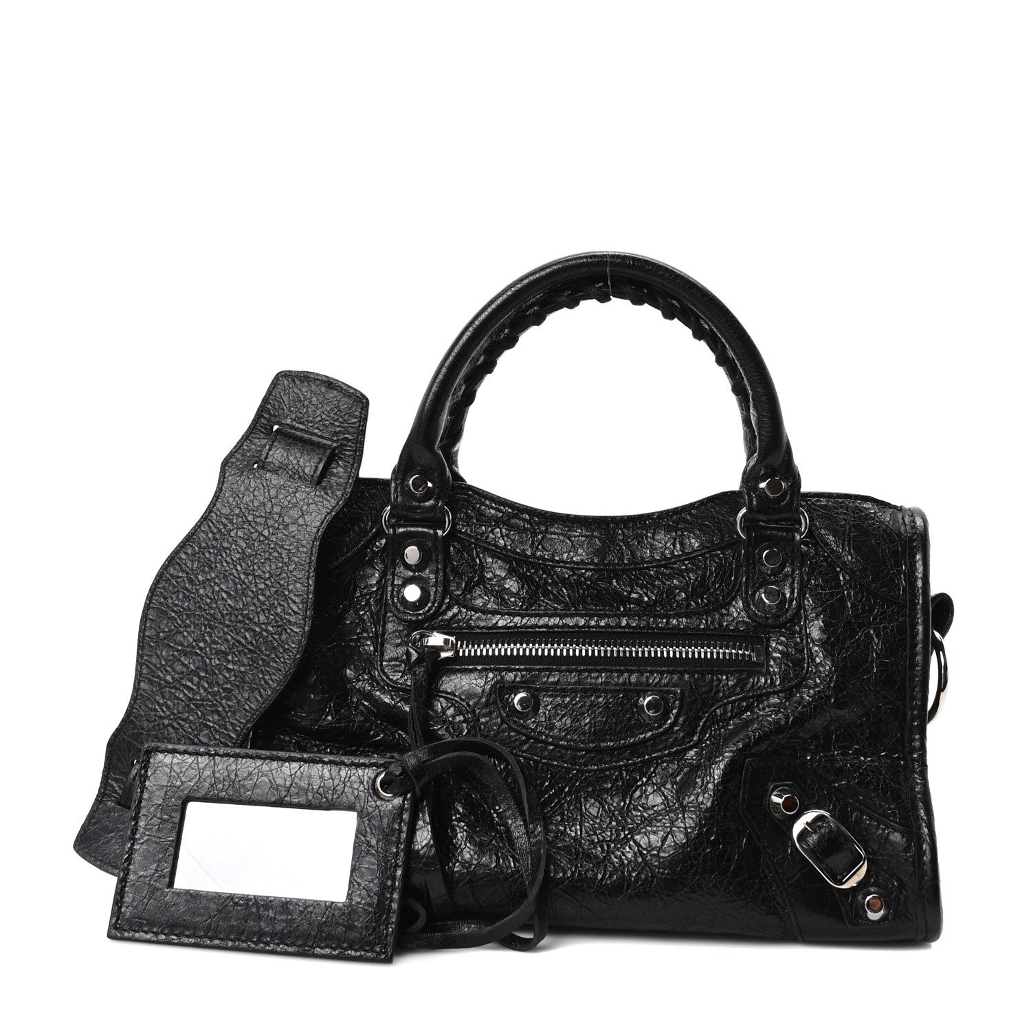 Balenciaga Agneau Classic Silver Hardware Mini City Black 2 of 10