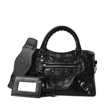 Balenciaga Agneau Classic Silver Hardware Mini City Black 2 of 10