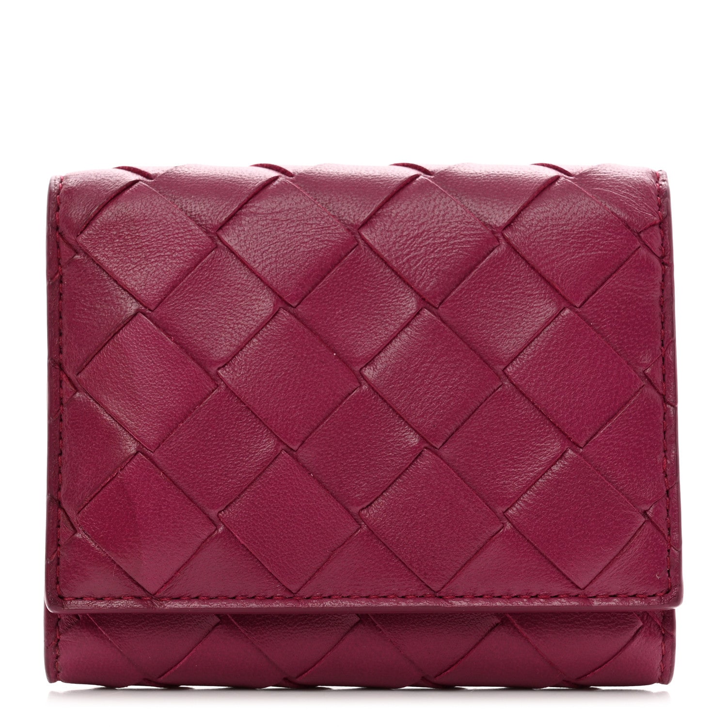 Bottega Veneta Nappa Intrecciato Trifold Wallet Cinnabar 1 of 8