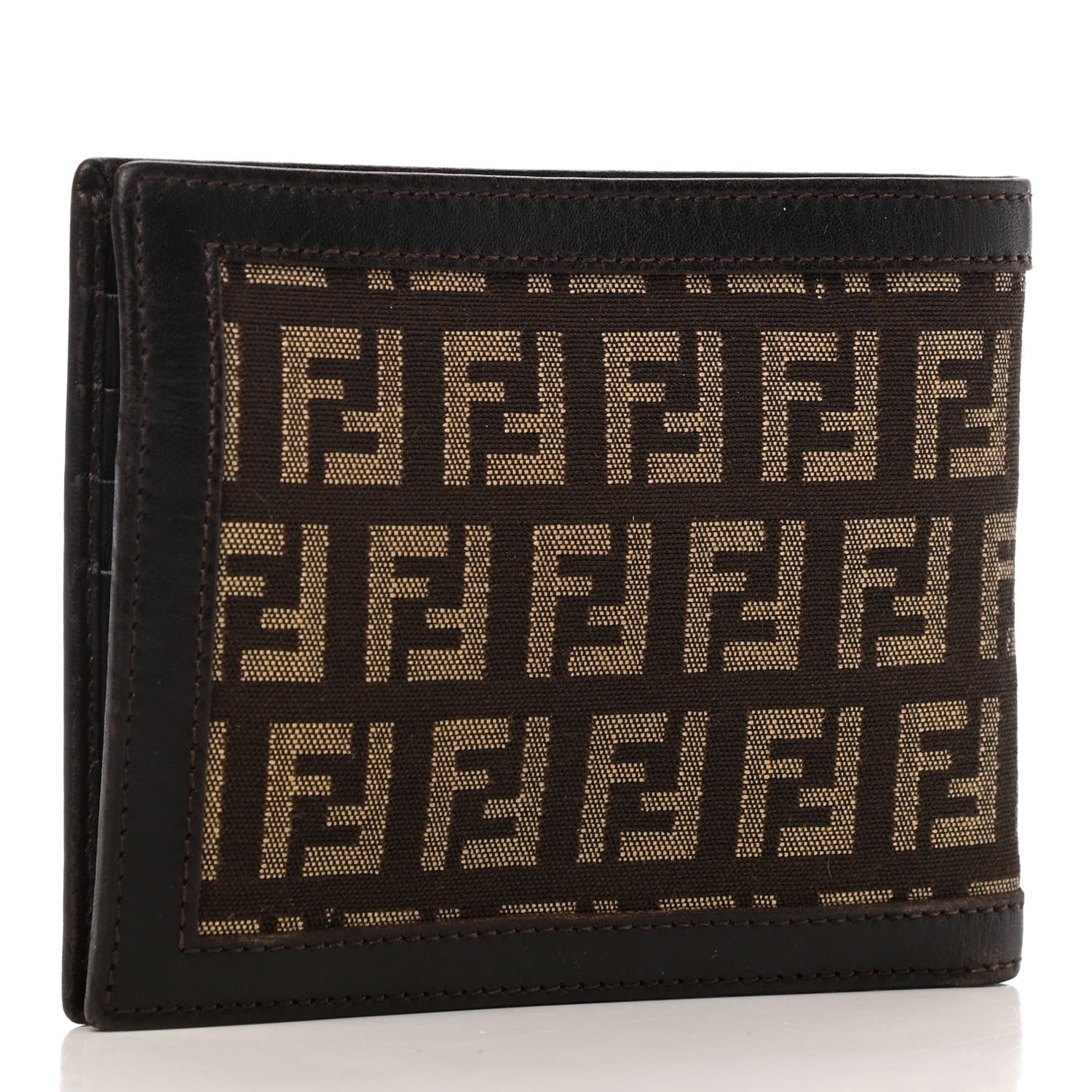 Fendi Zucchino Bi-Fold Wallet Tobacco 3 of 7