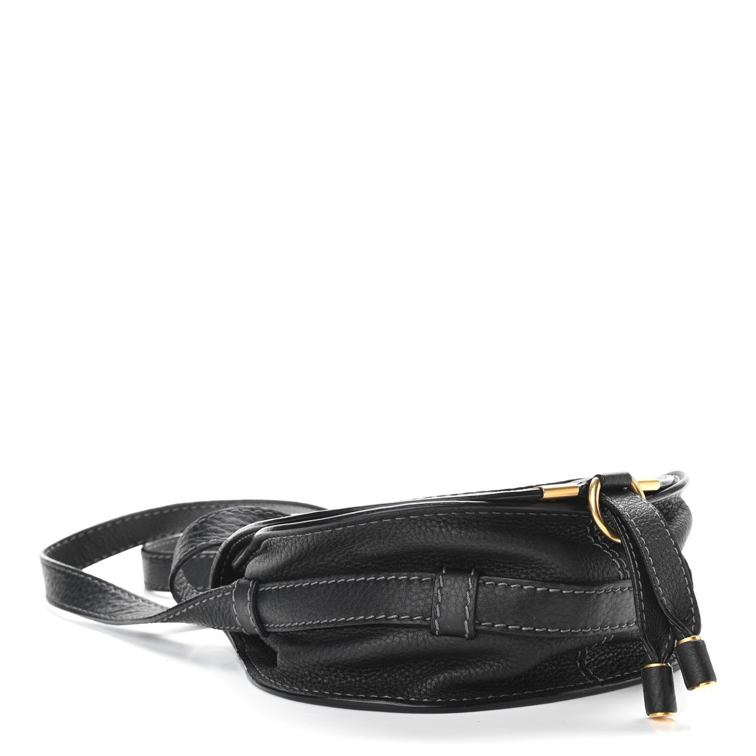 Chloe Calfskin Mini Marcie Round Crossbody Bag Black 3 of 11
