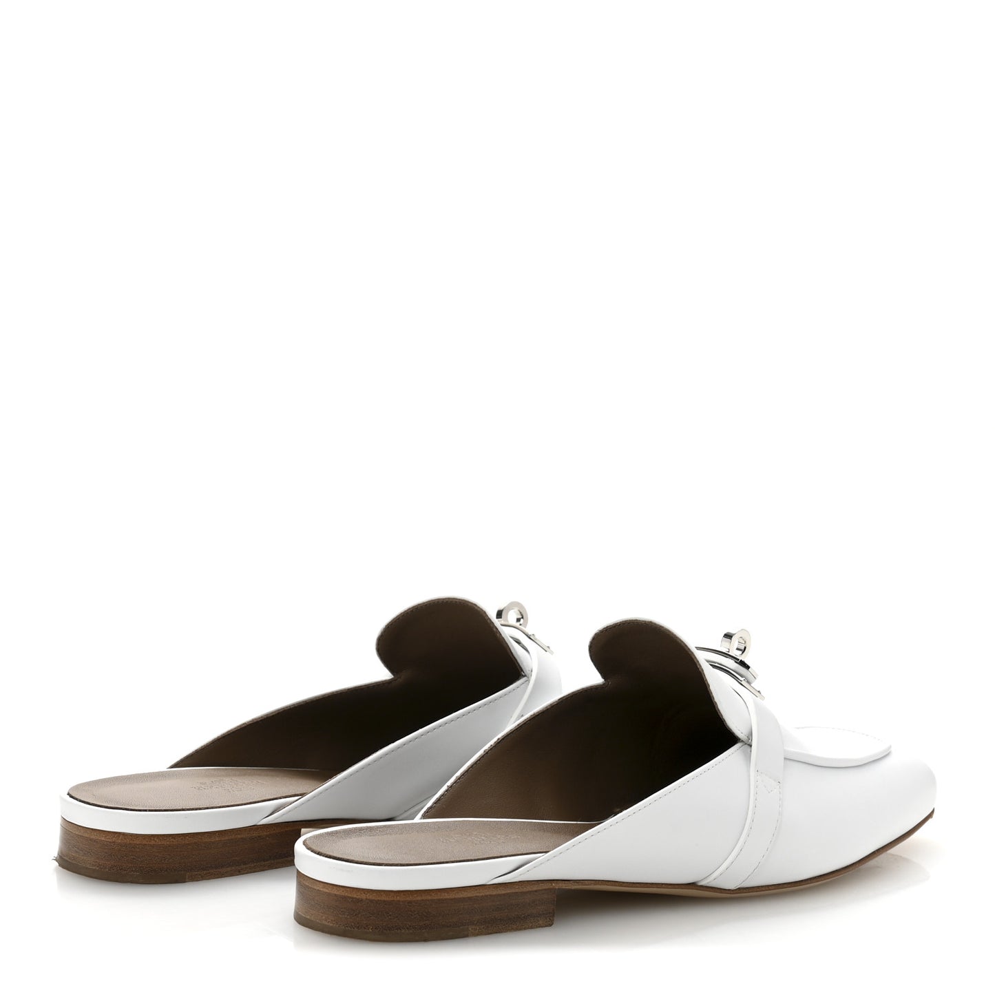 Calfskin Oz Mules 39.5 White