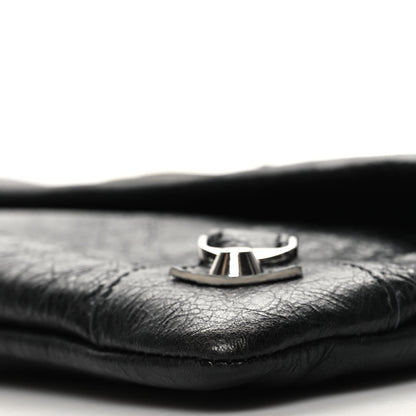Balenciaga Agneau Silver Metallic Edge Hardware Envelope Clutch Black 12 of 12