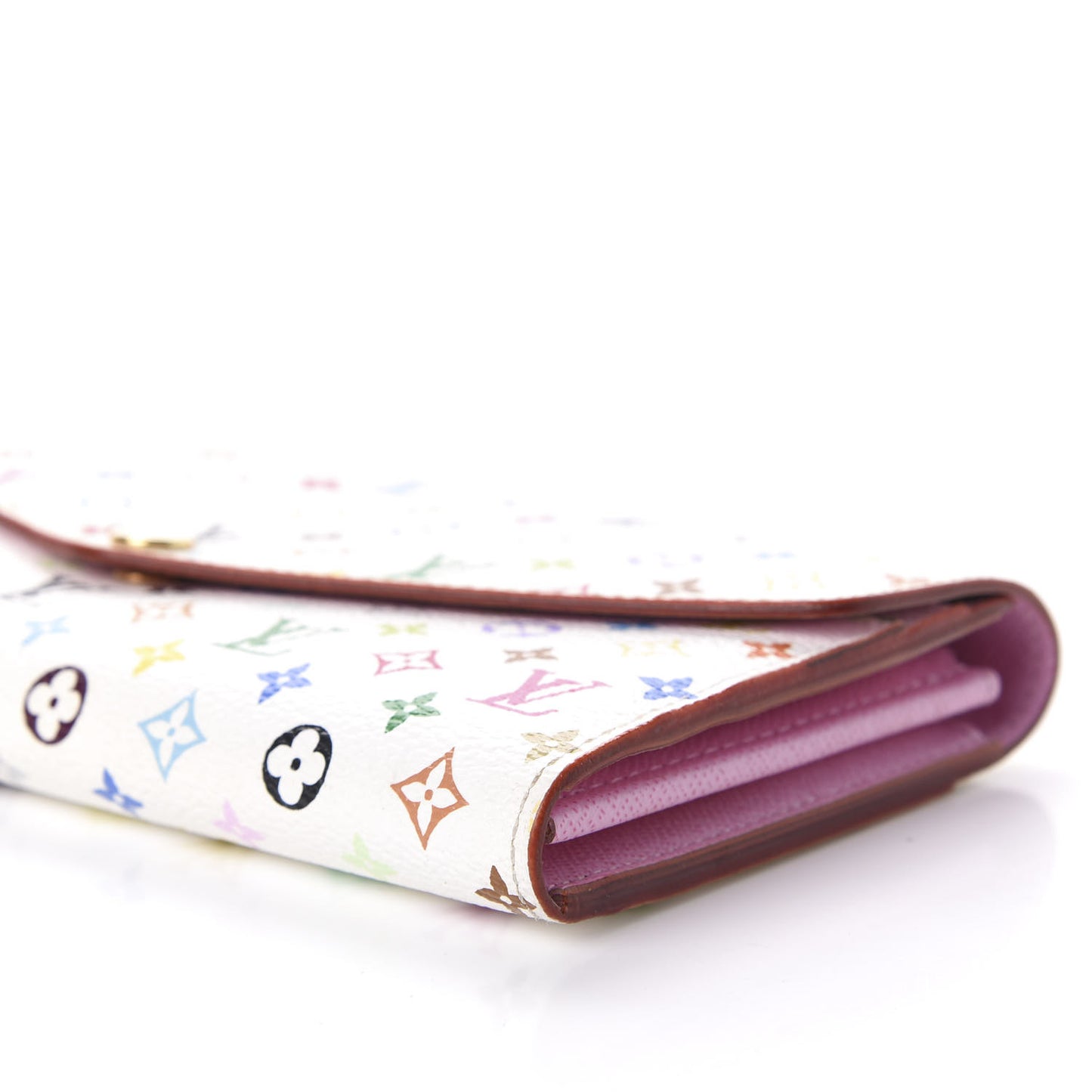 Monogram Multicolor Sarah Wallet NM White Litchi