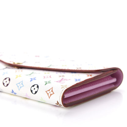 Louis Vuitton Monogram Multicolor Sarah Wallet NM White Litchi 9 of 10