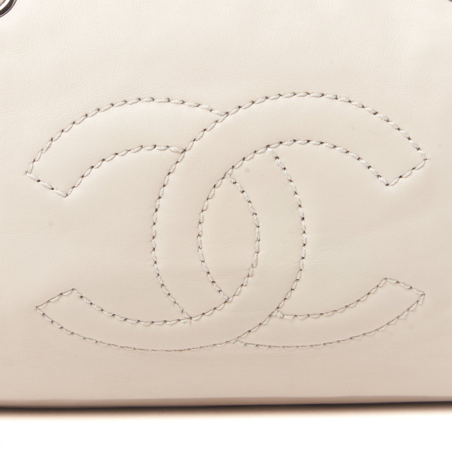Smooth Calfskin Large Luxe Ligne Bowler Light Beige