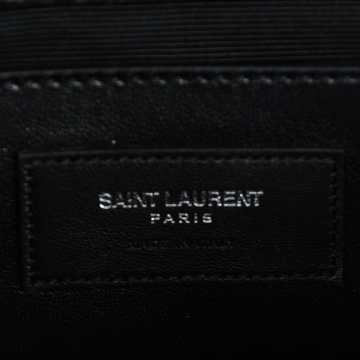 Calfskin Crocodile Embossed Classic Kate Monogram Clutch Black