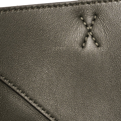 Loewe Shiny Calfskin Medium Puzzle Fold Tote Dark Khaki Green 11 of 17