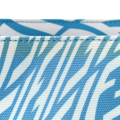 Fendi X SARAH COLEMAN Glazed Canvas Vitello King FF Vertigo Shopping Tote Bag Cyber Blue White 11 of 11