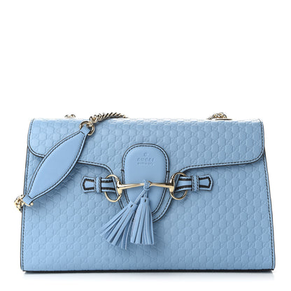 Gucci Microguccissima Medium Emily Chain Shoulder Bag Mineral Blue 1 of 9