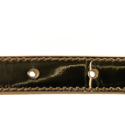 Prada Spazzolato Borchie Triangle Belt 85/34 Platino 3 of 8