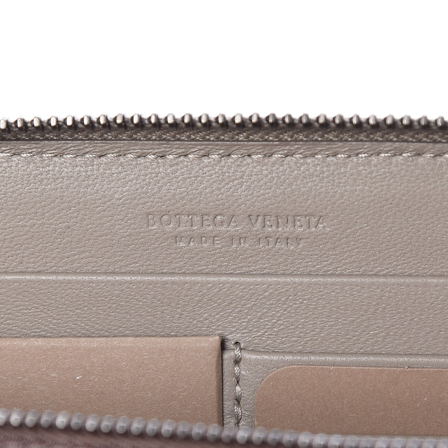 Nappa Intrecciato Zip Around Wallet Fume