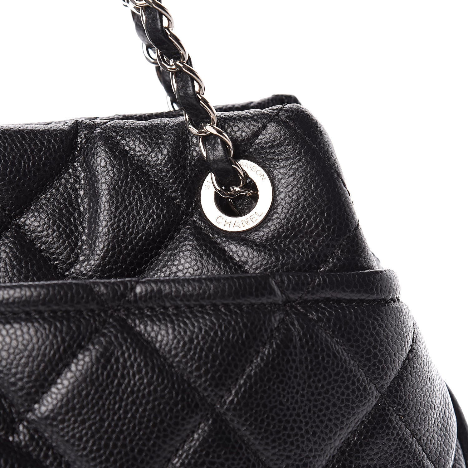 Chanel Caviar Quilted CC Timeless Soft Tote Black 8 of 12