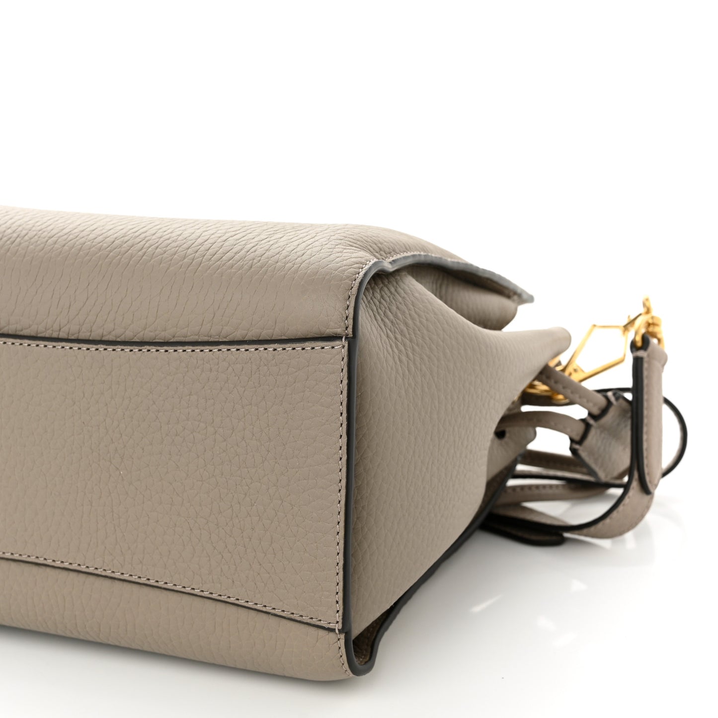 Heavy Grain Small Iris Tote Powder Grey Dark Clay