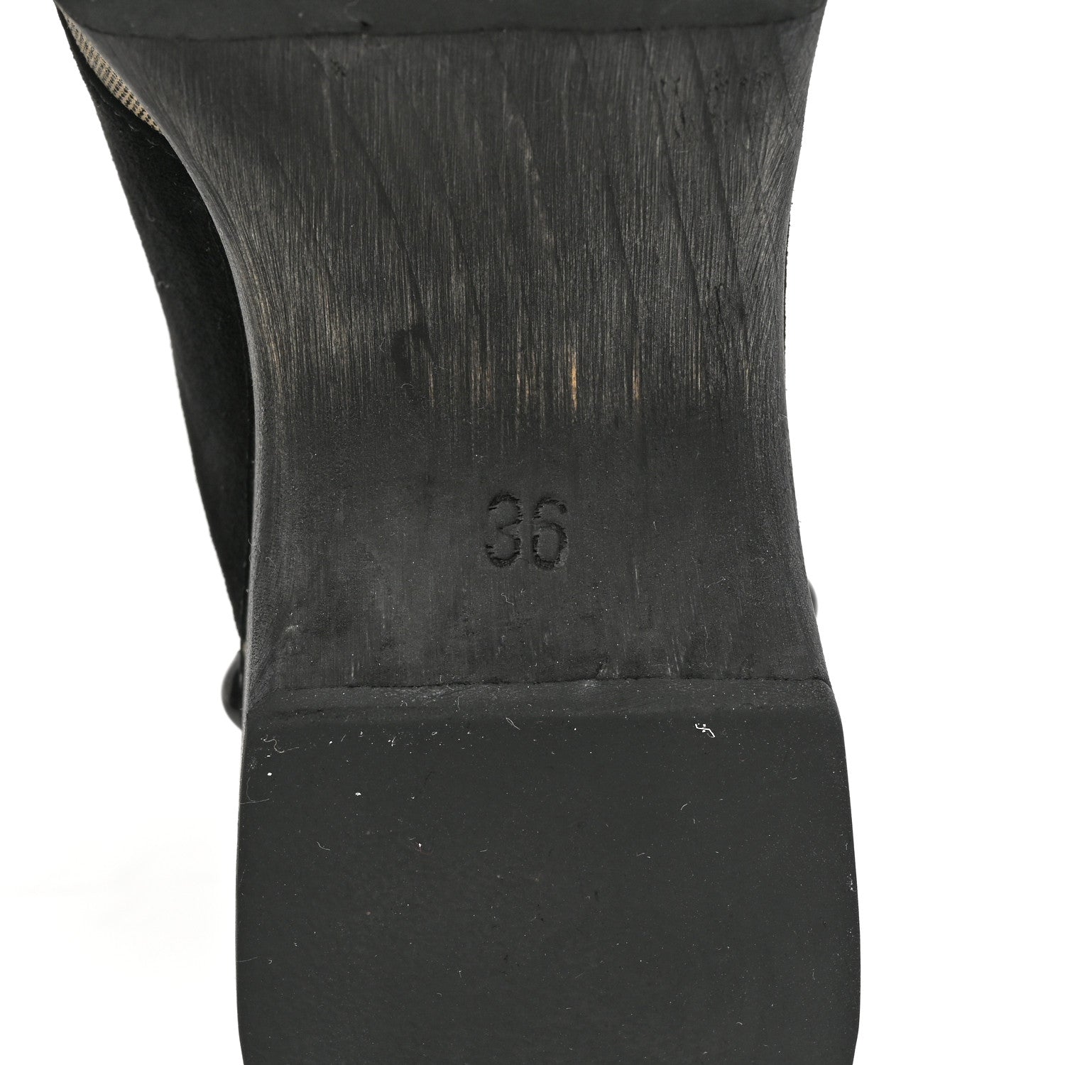 Chanel Suede CC Clogs 36 Beige Black 6 of 7