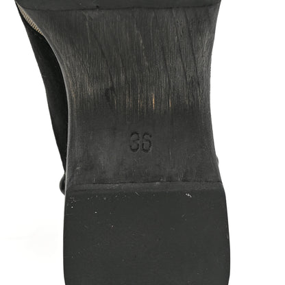 Chanel Suede CC Clogs 36 Beige Black 6 of 7