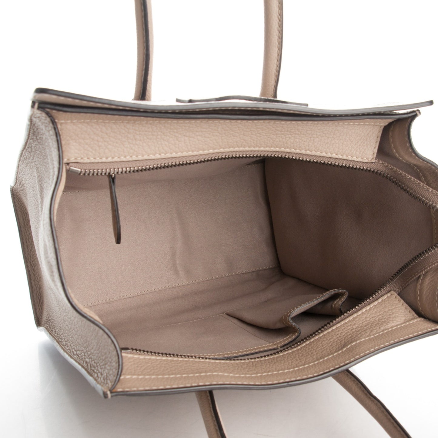 Drummed Calfskin Micro Luggage Dune