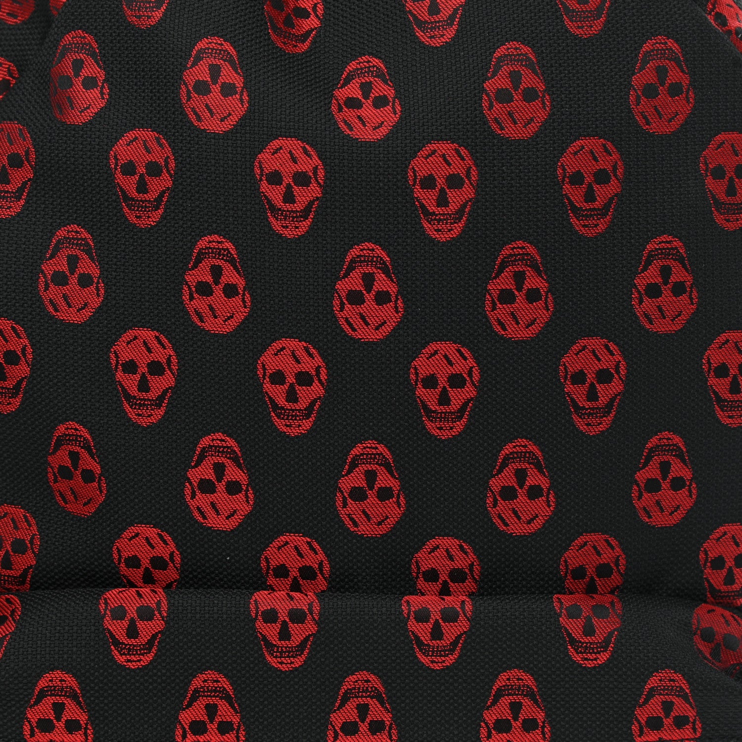 Alexander McQueen Nylon Skull Print Backpack Black Red 8 of 11