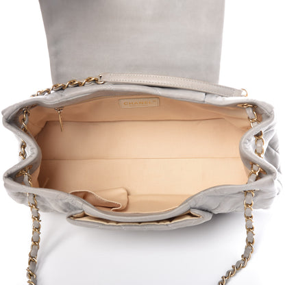 Chanel Iridescent Calfskin Large Chic Quilt Flap Grey 5 of 9